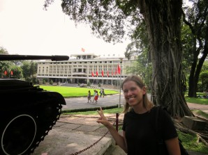 Replica of the tank that stormed what is now, "Reunification Palace" in what is now Ho Chi Minh City.
